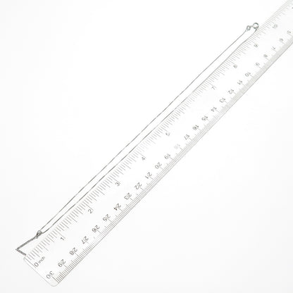 925 Sterling Silver Round-Cut C Z Letter L Initial Box Chain Necklace 18"