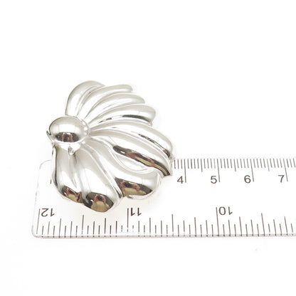 925 Sterling Silver Vintage Mexico Modernist Flower Slide Pendant