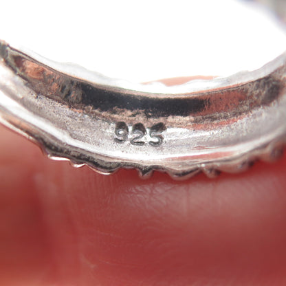 925 Sterling Silver Vintage Happiness Oxidized Band Ring Size 6