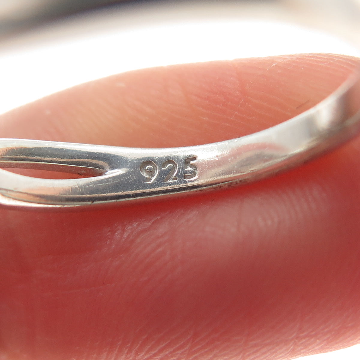 JASANI DESIGNS 925 Sterling Silver Real Diamond Couple Heart Ring Size 7