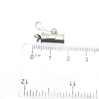 925 Sterling Silver Antique Art Deco Golf Club Minimalist 3D Charm Pendant