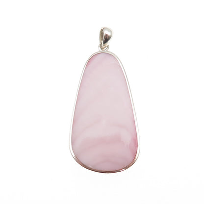 Boma 925 Sterling Silver Vintage Real Pink MOP Modernist Pendant