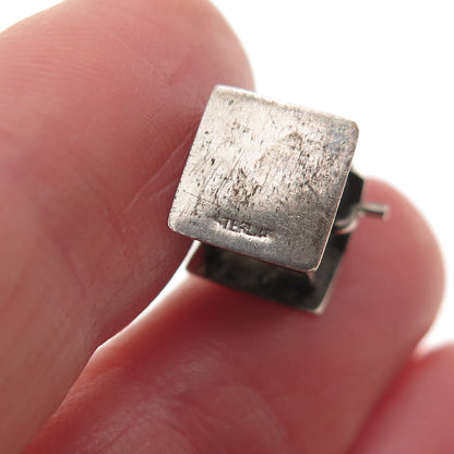 925 Sterling Silver Antique Art Deco Water Well Oxidized 3D Mini Charm Pendant