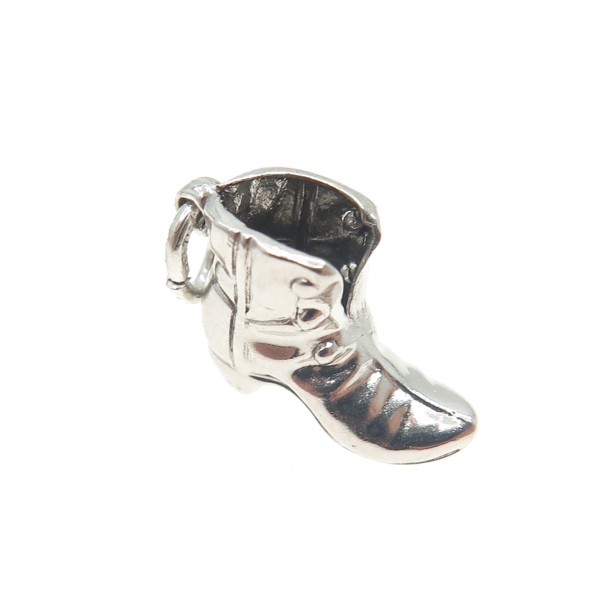 J.M. FISHER 925 Sterling Silver Vintage Boot 3D Charm Pendant