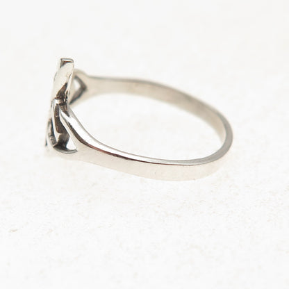 925 Sterling Silver Vintage Celtic Knot Oxidized Ring Size 6.75