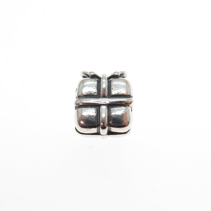PANDORA 925 Sterling Silver Present Box Slide Bead Charm