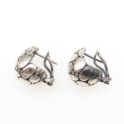 JOHN HARDY 925 Sterling Silver Kali Buddha Belly Omega Back Earrings