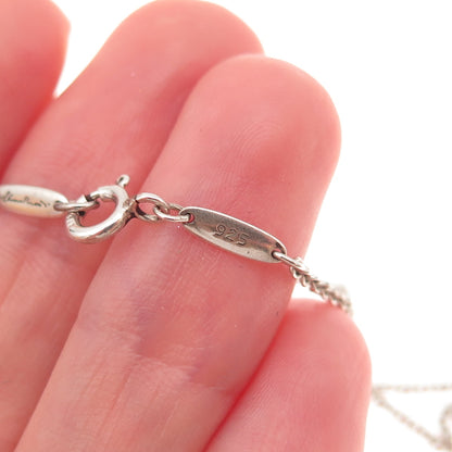 Tiffany & Co. Elsa Peretti Sterling Silver Vintage Teardrop Chain Necklace 16"