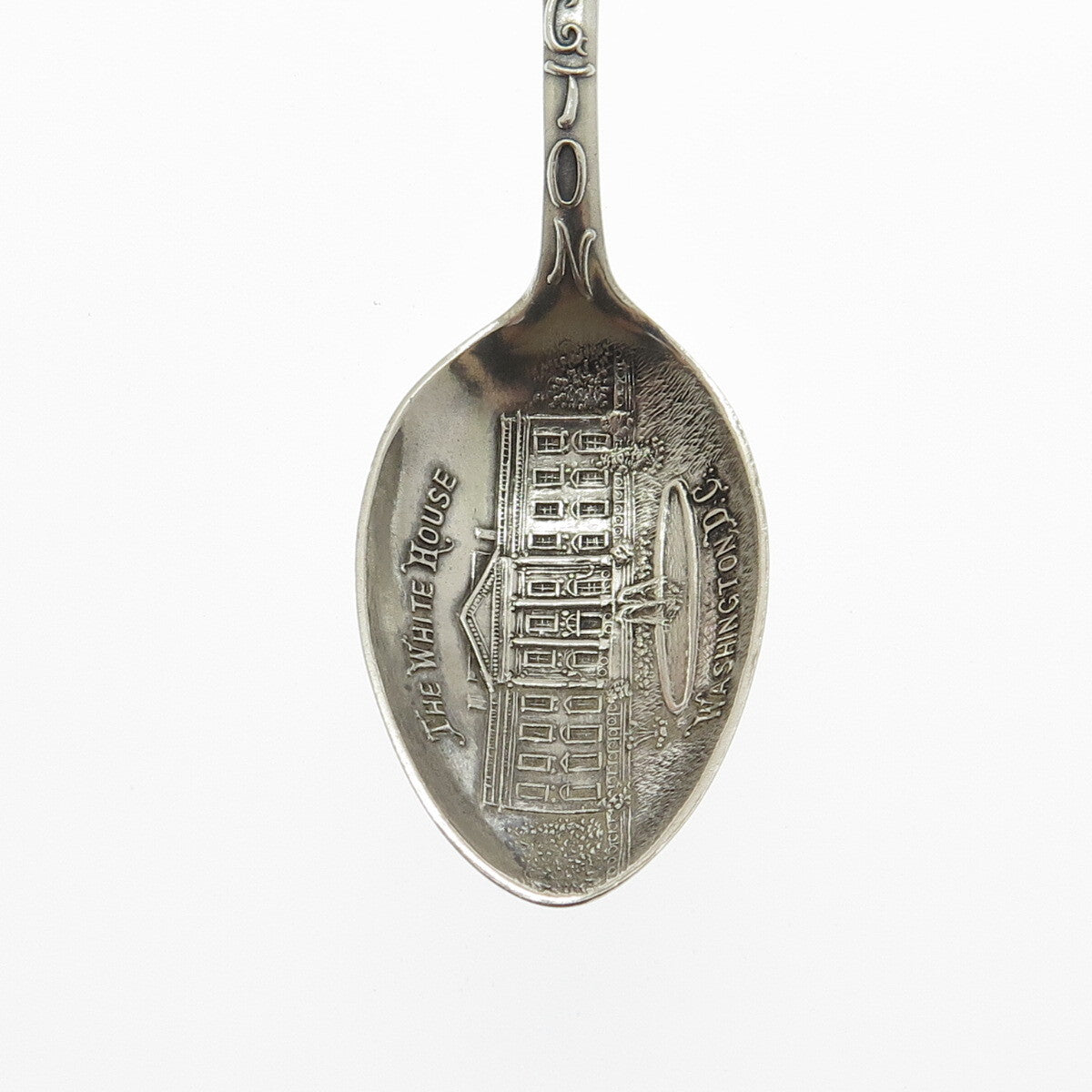 MECHANICS 925 Sterling Silver Antique White House Washington DC Coffee Spoon