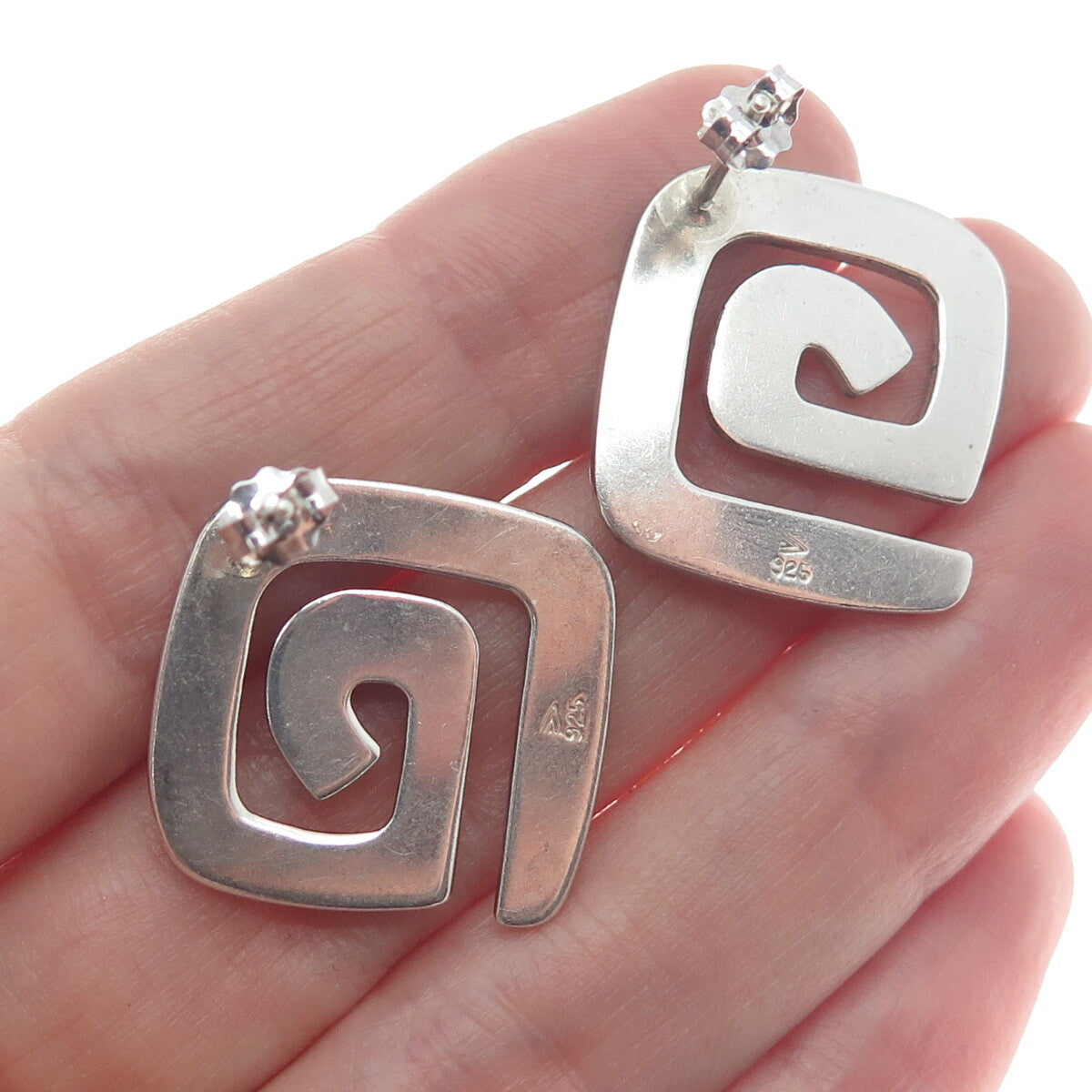 SILPADA 925 Sterling Silver Vintage Spiral Swirl Earrings