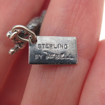 Bell Trading Post 925 Sterling Silver Vintage Bear Iowa Oxidized Mini Pendant
