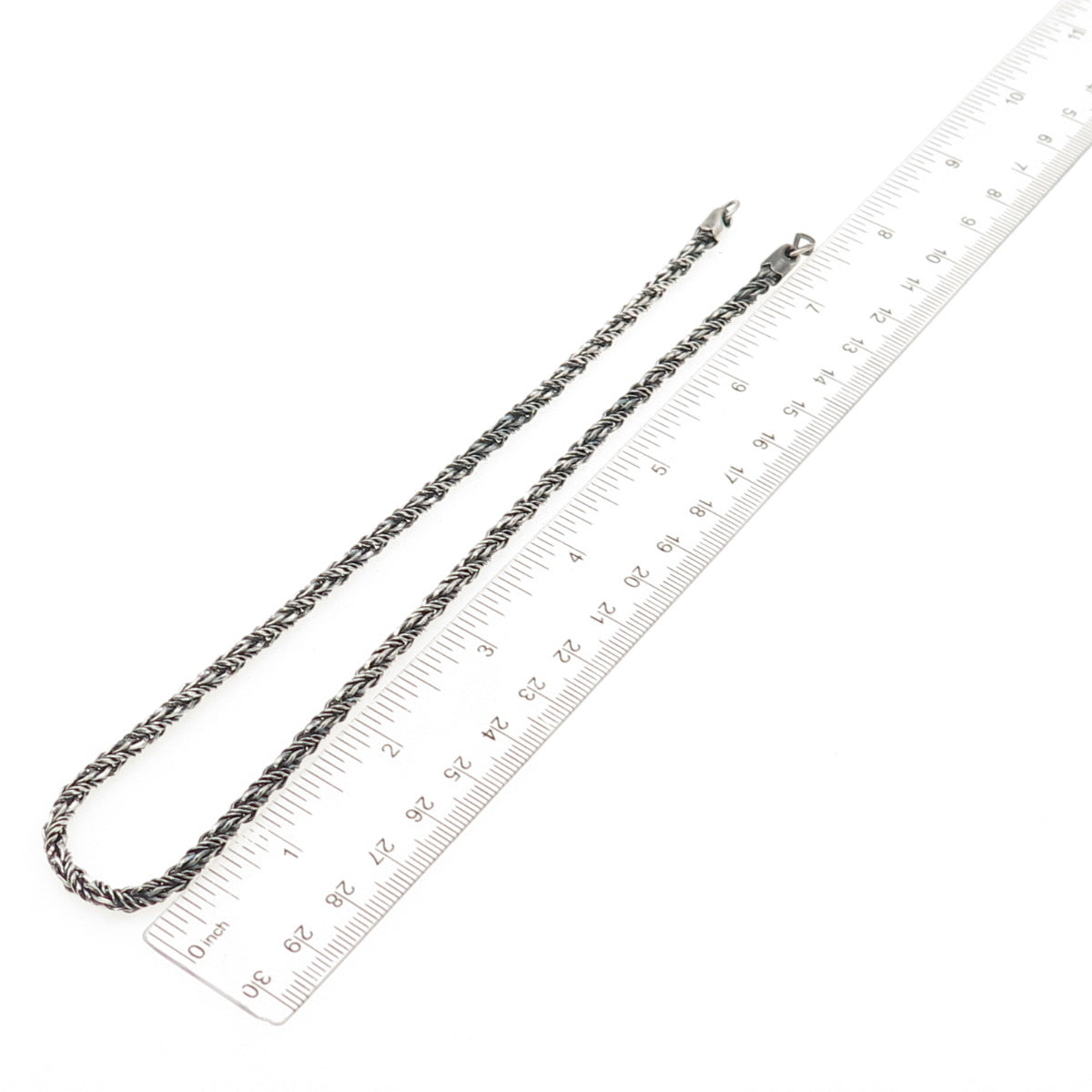 TIFFANY & CO. 925 Sterling Silver Vintage Twisted Rope Chain Necklace 16"