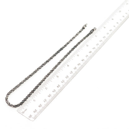 TIFFANY & CO. 925 Sterling Silver Vintage Twisted Rope Chain Necklace 16"