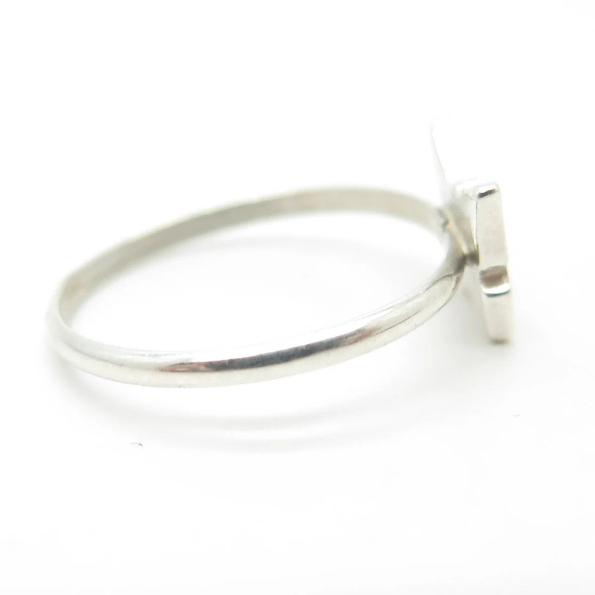 925 Sterling Silver Vintage Real Mother-of-Pearl Inlay Butterfly Ring Size 6