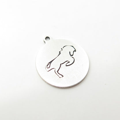 925 Sterling Silver USA Two In Town Frisky Horse Charm Pendant