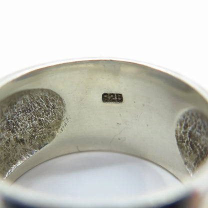 925 Sterling Silver Vintage Etched Band Ring Size 6