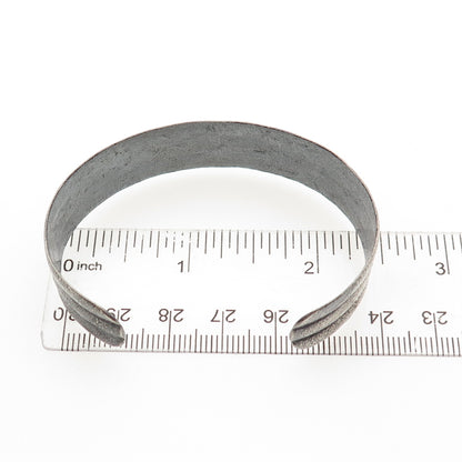 Old Pawn 925 Sterling Silver Vintage Southwestern Adjustable Cuff Bracelet 6.5"