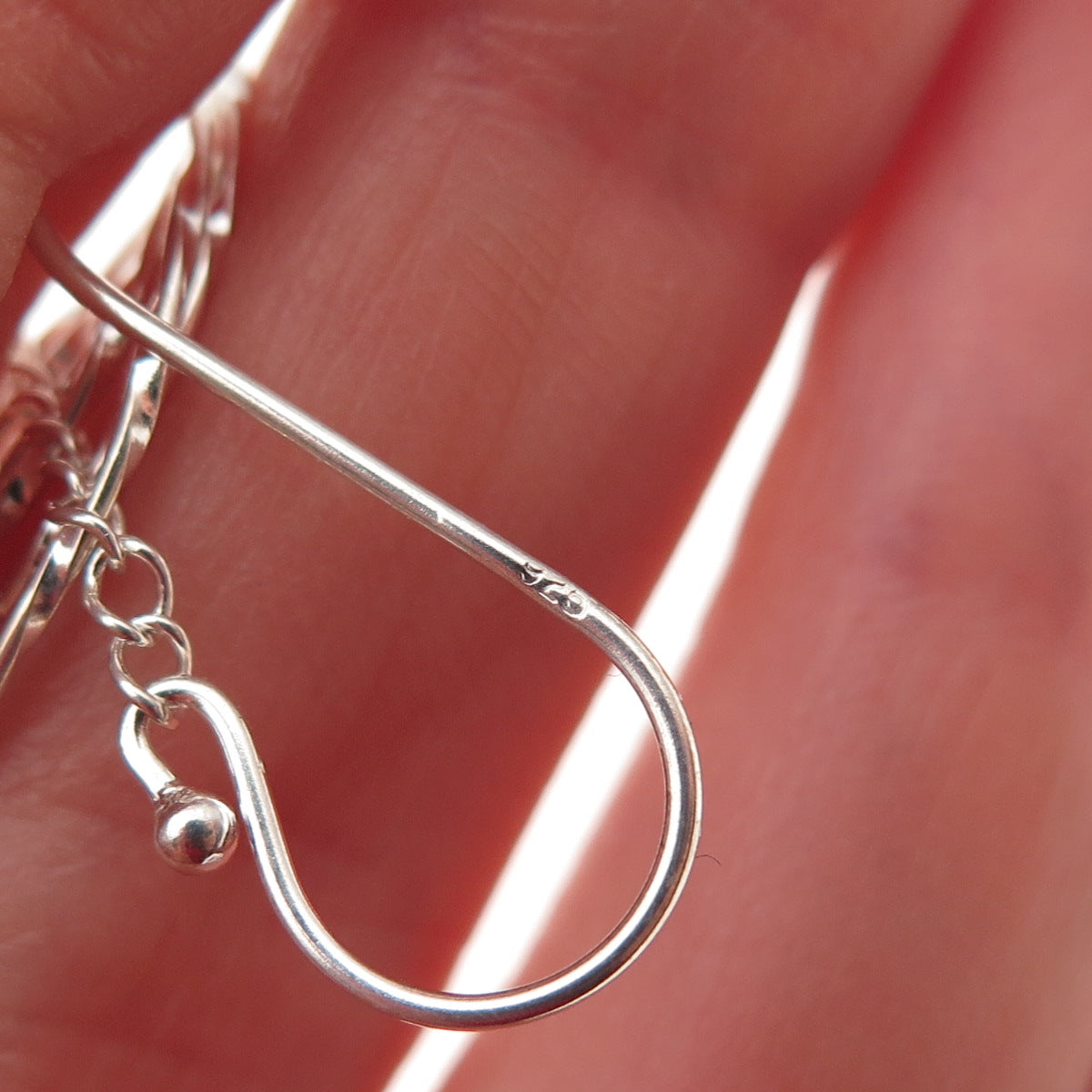 925 Sterling Silver Interlocked Circle Dangle Earrings