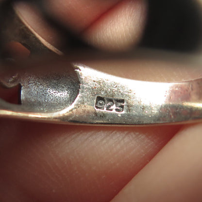 925 Sterling Silver Vintage Celtic Love Knot Dome Ring Size 7.75