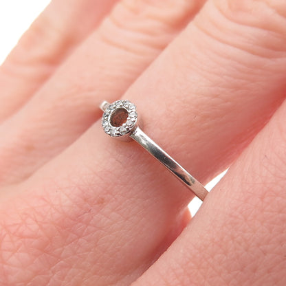 925 Sterling Silver Round-Cut C Z Circle of Life Ring Size 9.25