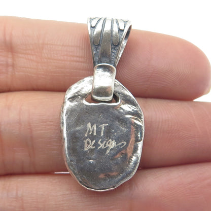 M.T. DESIGNS 925 Sterling Silver Vintage Letter "X" Initial Amulet Pendant