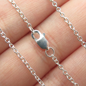 925 Sterling Silver Cable Chain Necklace 18"