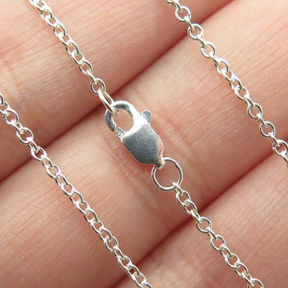 925 Sterling Silver Cable Chain Necklace 18"