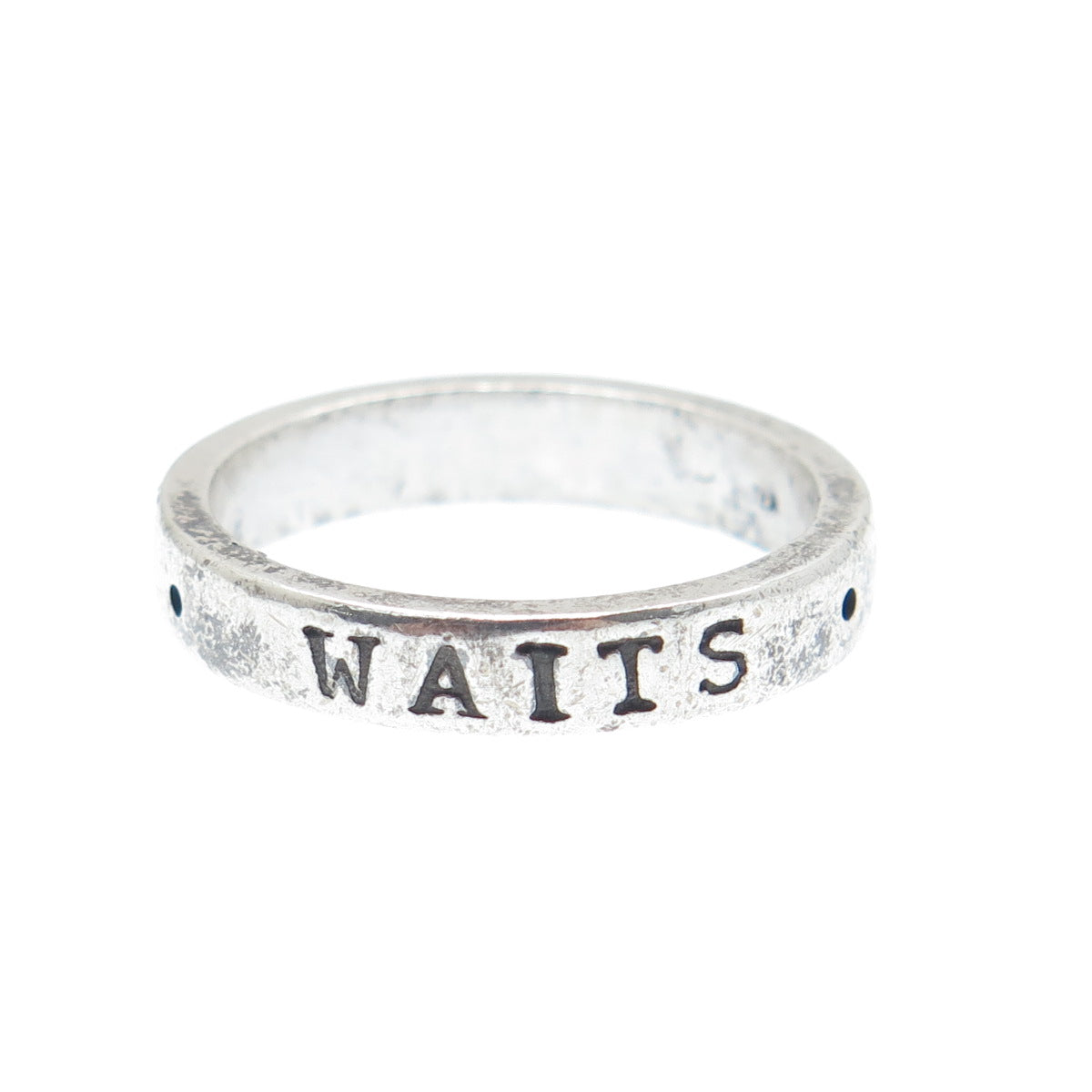 925 Sterling Silver Vintage True Love Waits Band Ring Size 6.75