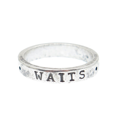 925 Sterling Silver Vintage True Love Waits Band Ring Size 6.75