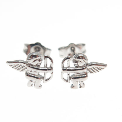 925 Sterling Silver Cupid Stud Earrings