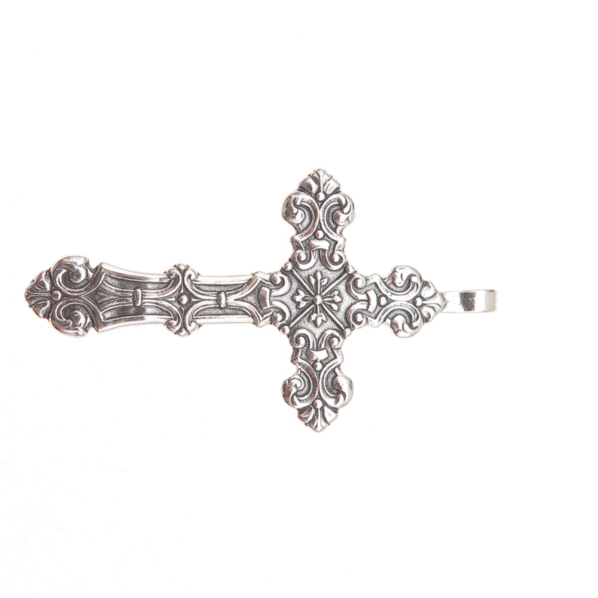 Shube 925 Sterling Silver Vintage Cross Religious Oxidized Charm Pendant