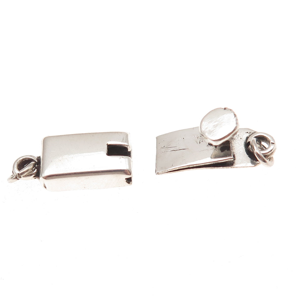 925 Sterling Silver Vintage Mexico Bracelet / Necklace Box Lock Clasp