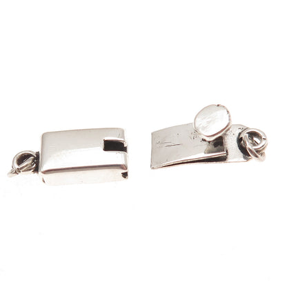 925 Sterling Silver Vintage Mexico Bracelet / Necklace Box Lock Clasp