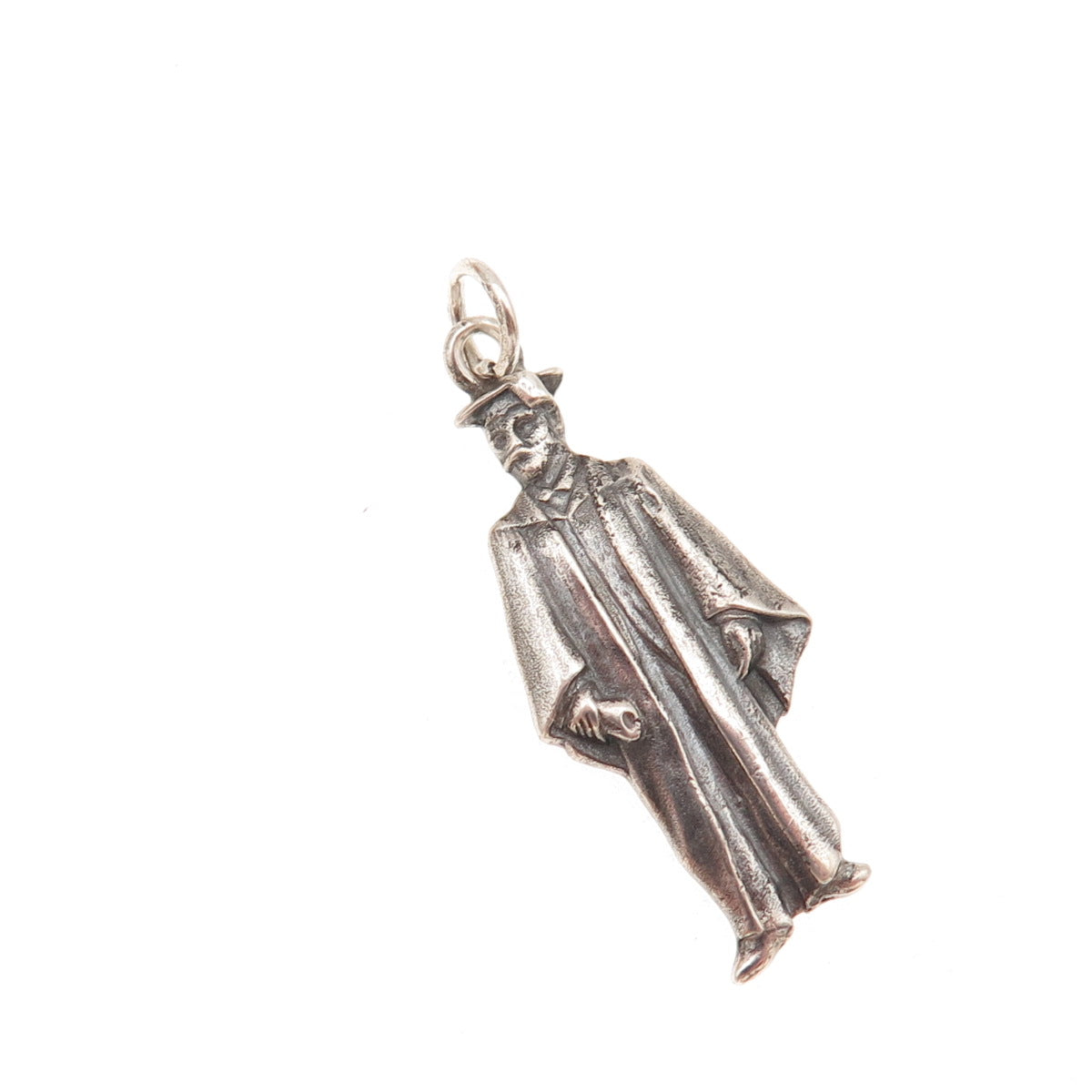 Charles M. Robbins 925 Sterling Silver Vintage Graduate Student Charm Pendant