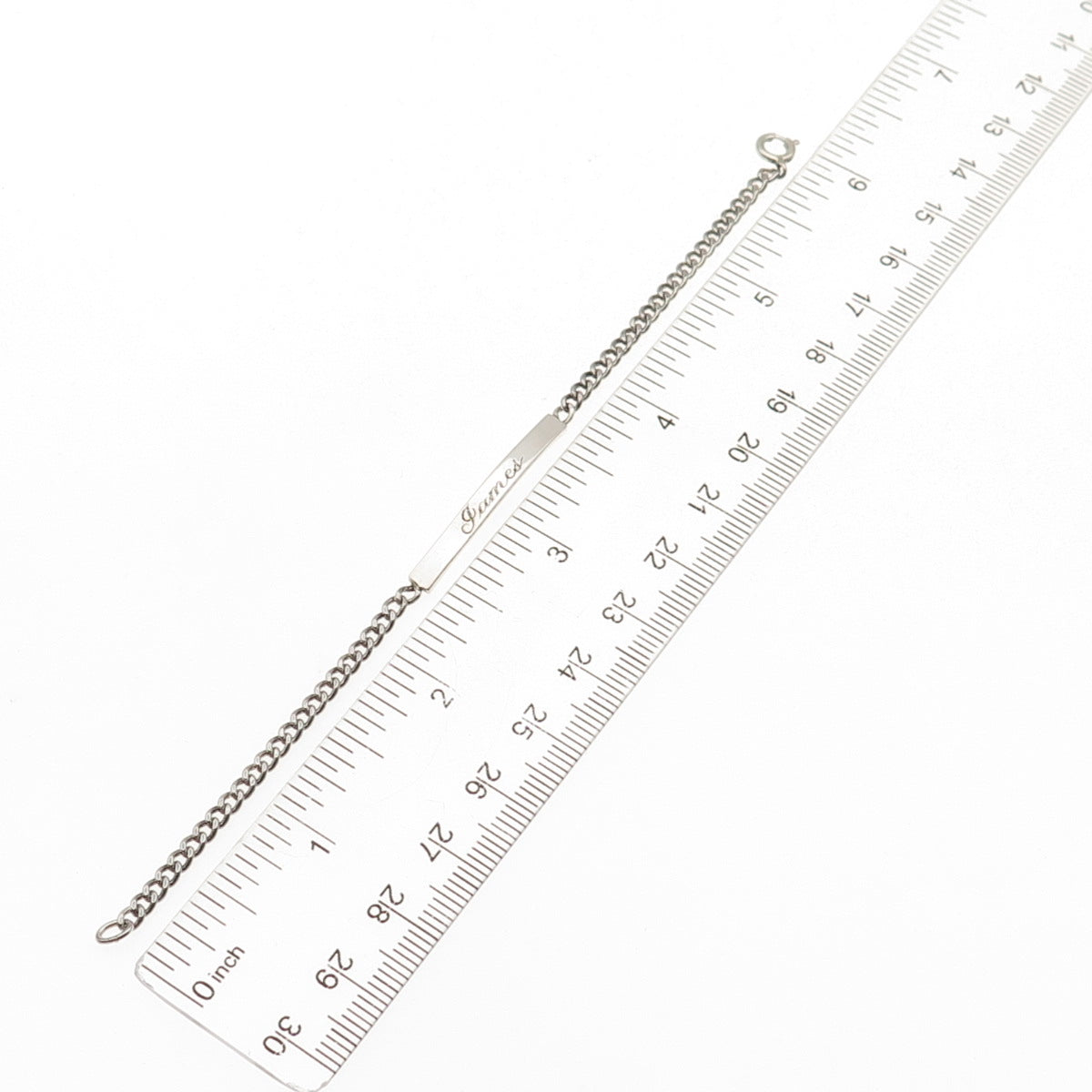 Tiffany & Co. 925 Sterling Silver Vintage Engraved James ID Bracelet 5.5"