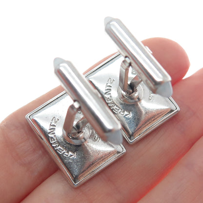 KREMENTZ 925 Sterling Silver Antique Art Deco Engraved Flower Cufflinks