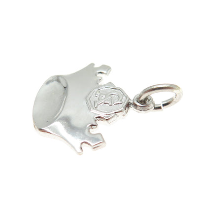 925 Sterling Silver Antique Art Deco "AG" Signet Crown Charm Pendant
