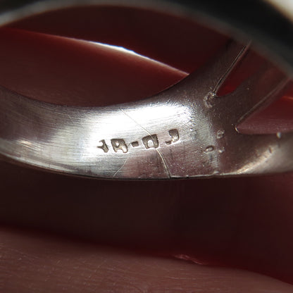 925 Sterling Silver Vintage Mexico Modernist Ring Size 7.75