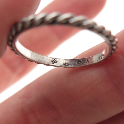 Silpada 925 Sterling Silver Vintage Ribbed Stackable Band Ring Size 7.75