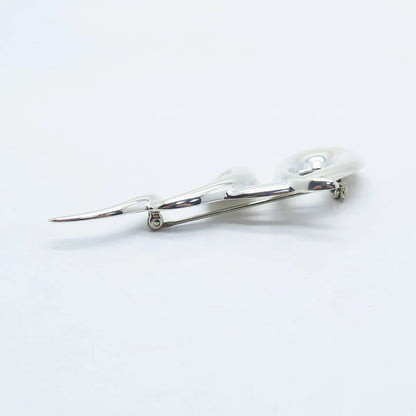 925 Sterling Silver Vintage Lightning Bolt Pin Brooch