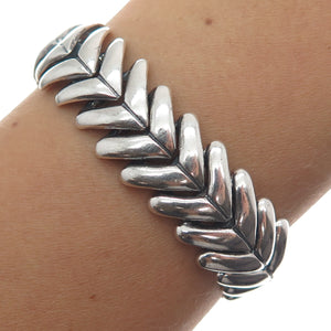 925 Sterling Silver Vintage Mexico Arrow Link Oxidized Bracelet 7"