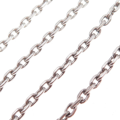 925 Sterling Silver Antique Art Deco Cable Chain Necklace 20"