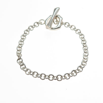 WHITNEY KELLY 925 Sterling Silver Vintage Rolo Link Bracelet 7"
