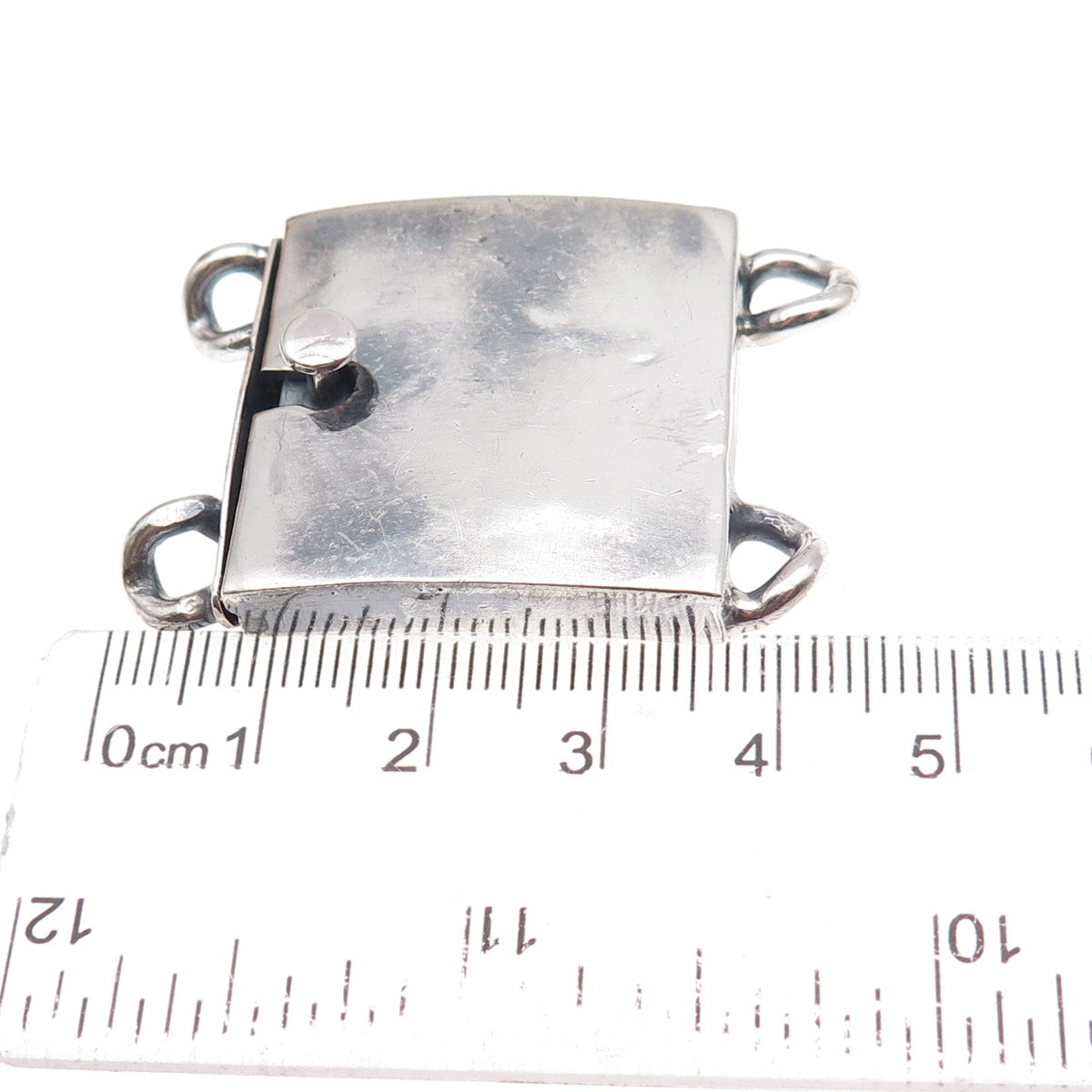925 Sterling Silver Vintage Mexico Bracelet / Necklace Box Lock Clasp