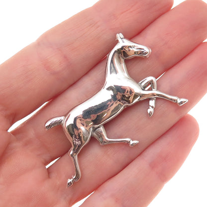 Danecraft 925 Sterling Silver Antique Art Deco Horse Oxidized Pin Brooch