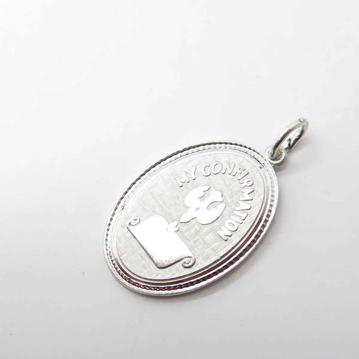 925 Sterling Silver Vintage Griffith & Sons My Confirmation Oval Pendant