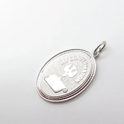 925 Sterling Silver Vintage Griffith & Sons My Confirmation Oval Pendant