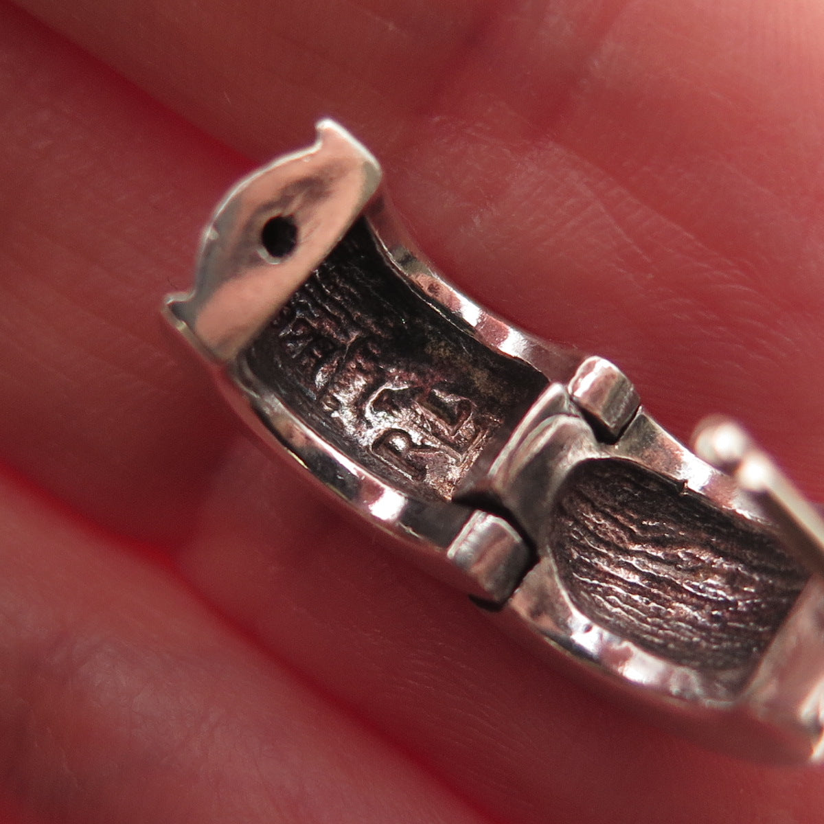 Ralph Lauren 925 Sterling Silver Vintage Oxidized Hoop Earrings