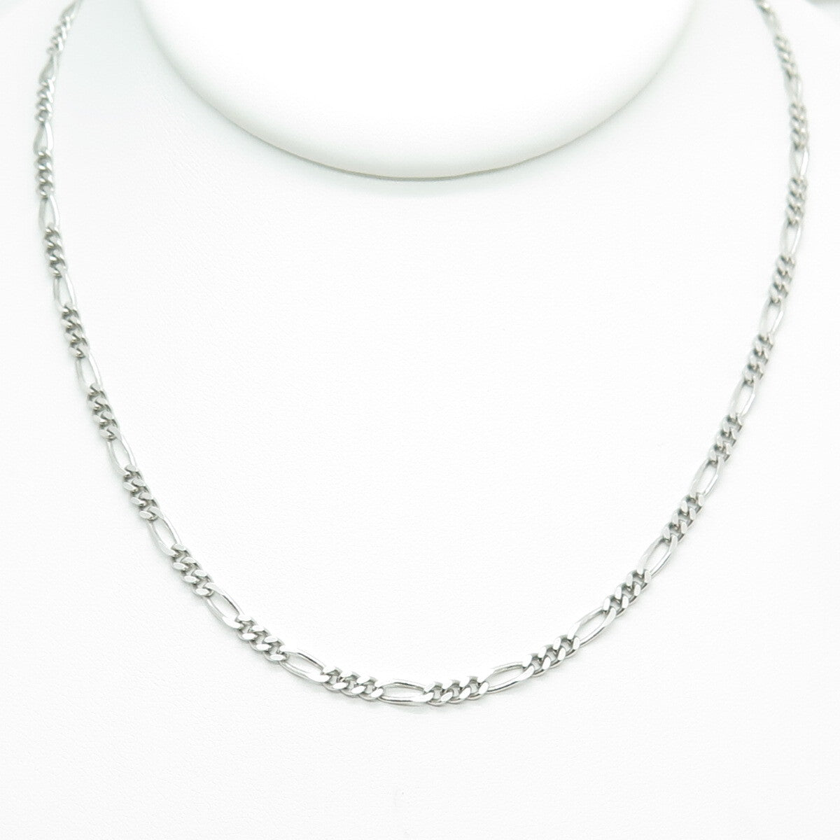 KARIZIA SPA KA-1772 925 Sterling Silver Italy Figaro Chain Necklace 18"