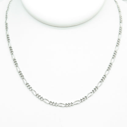 KARIZIA SPA KA-1772 925 Sterling Silver Italy Figaro Chain Necklace 18"